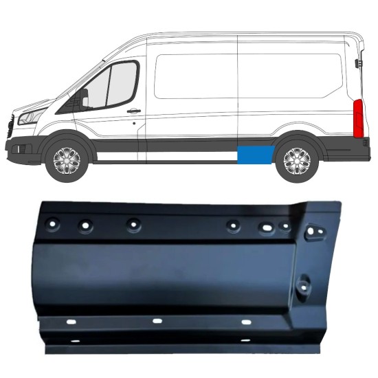 Reparatiepaneel achterste spatbord voorste deel voor Ford Transit 2014- / Links 15347