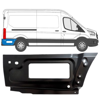 Reparatiepaneel achter spatbord achterste deel voor Ford Transit 2014- / Rechts 15348