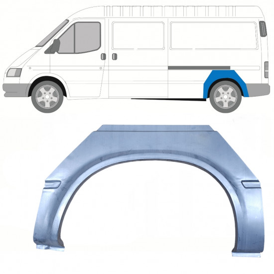 Reparatiepaneel achterspatbord voor Ford Transit 1991-2000 / LWB / Links 8441