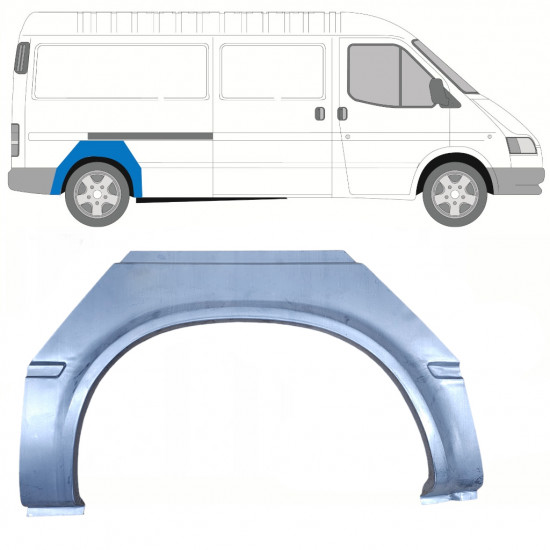 Reparatiepaneel achterspatbord voor Ford Transit 1991-2000 / LWB / Rechts 8440