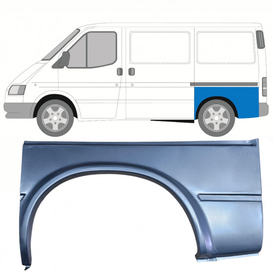 Reparatiepaneel achterspatbord voor Ford Transit 1991-2000 / Links 8818