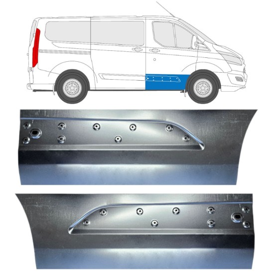 Reparatiepaneel voor deur voor Ford Transit Custom 2013-2023 / Links + Rechts / Set 15967