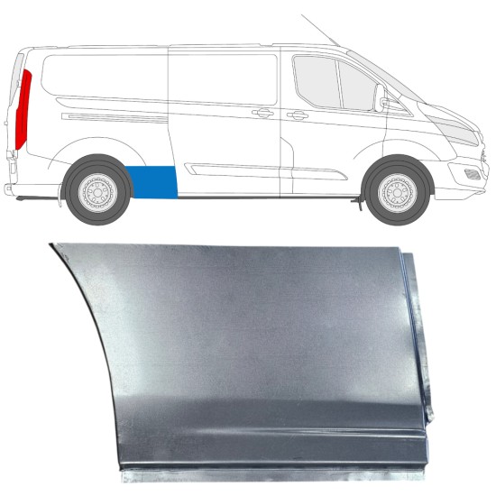 Reparatiepaneel achterspatbord voor Ford Transit Custom 2013-2023 / Rechts 15970