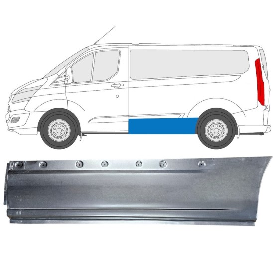 Plaatwerkdeel zijpaneel voor Ford Transit Custom 2013-2023 / Links 15974