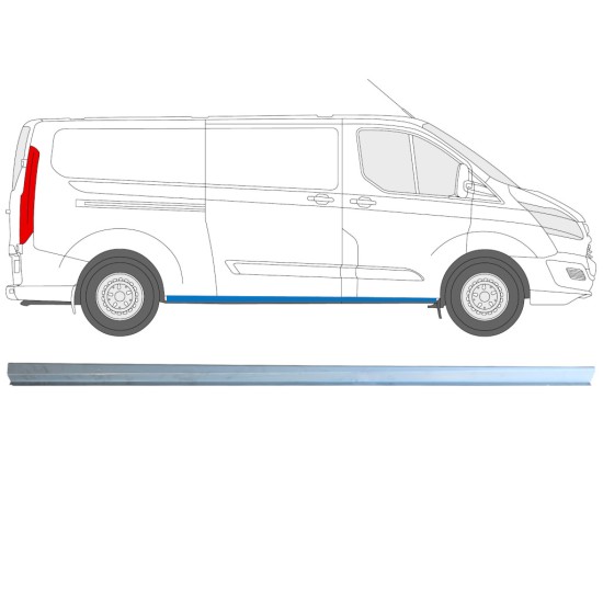 Reparatie dorpel onderste deel voor Ford Transit Custom 2013-2023 / Rechts 16894
