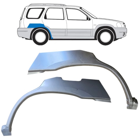 Reparatiepaneel achterspatbord voor Mazda Tribute 2001-2008 / Links + Rechts / Set 15782