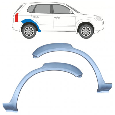 HYUNDAI TUCSON 2004-2010 ACHTERSTE WIELKAST REPARATIE PANEEL / SET