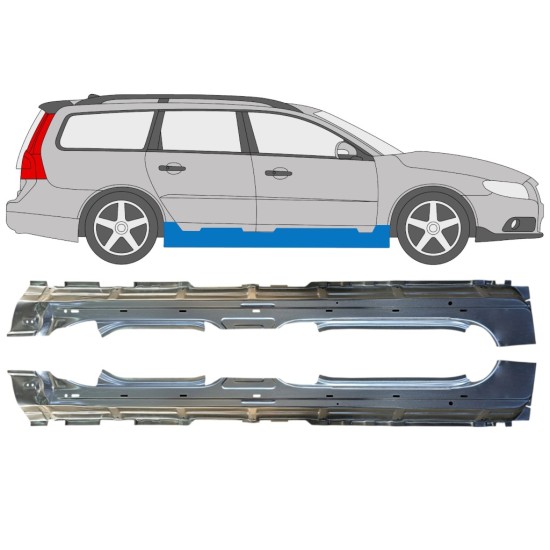 Volledige dorpel voor Volvo V70 2007-2016 / Links + Rechts / Set 16276