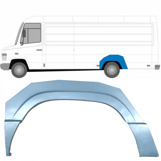 Reparatiepaneel achterspatbord voor Mercedes Vario 1996- / Links /  5609