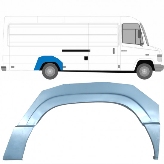 Reparatiepaneel achterspatbord voor Mercedes Vario 1996- / Rechts /  5596