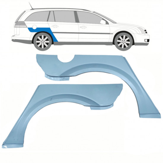 Reparatiepaneel achterspatbord voor Opel Vectra 2002-2009 / Links + Rechts / Set 10575