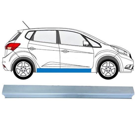 Reparatie dorpel onderste deel voor Kia Venga 2010-2019 / Rechts 16885