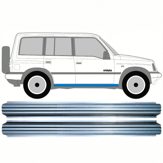 Reparatie dorpel voor Suzuki Vitara 1996-2003 / Links = Rechts (symmetrisch) / Set 10119