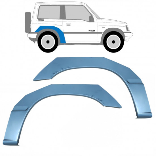 Reparatiepaneel achterspatbord voor Suzuki Vitara 1988-1998 / Links + Rechts / Set 11066