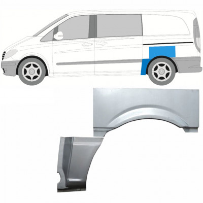 MERCEDES VITO 2003-2010 ACHTERSPATBORD REPARATIEPANEEL / KORT / LINKS / SET