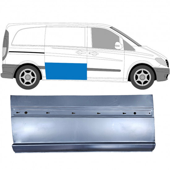 Schuifdeur reparatiepaneel buiten voor Mercedes Vito 2003-2014 / Rechts 6812