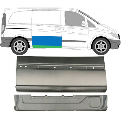 Binnen + buiten reparatiepaneel schuifdeur voor Mercedes Vito 2003-2014 / Rechts / Set 9647