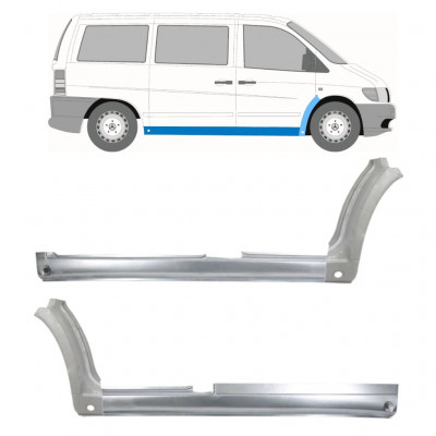 MERCEDES VITO 1996-2003 VOORWIELKAST REPARATIEPANEEL + DORPEL REPARATIEPANEEL / LINKS + RECHTS