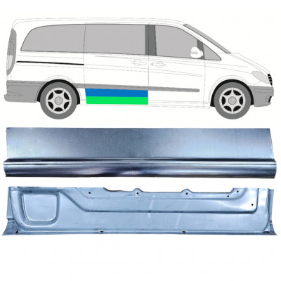 MERCEDES VITO 2003-2014 SCHUIFDEUR REPARATIEPANEEL / INTERN + BUITENSTE / SET / RECHTS