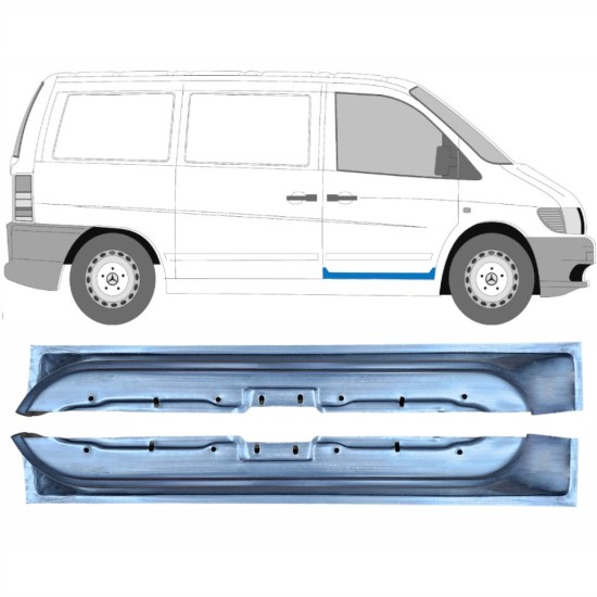 Reparatiepaneel voor deur binnen voor Mercedes Vito I W638 1996-2003 / Links + Rechts / Set 10433