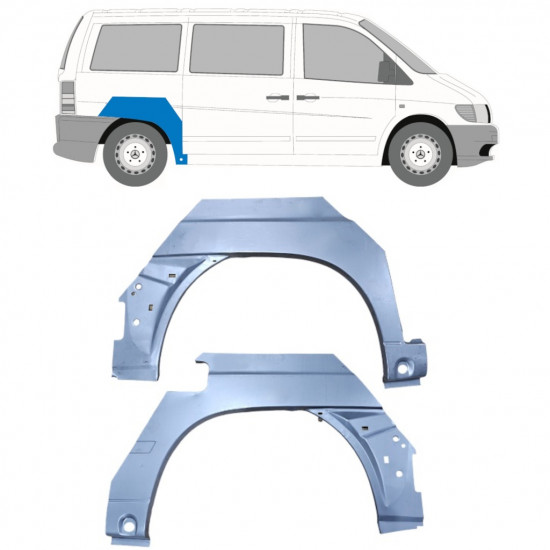 Reparatiepaneel achterspatbord voor Mercedes Vito 1996-2003 / Links + Rechts / Set 9475