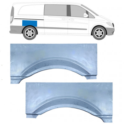 Reparatiepaneel achterspatbord voor Mercedes Vito 2003-2010 / Links + Rechts / Set 9180