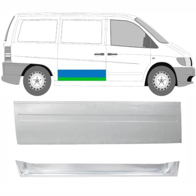 Binnen + buiten reparatiepaneel schuifdeur voor Mercedes Vito I W638 1996-2003 / Rechts / Set 16175