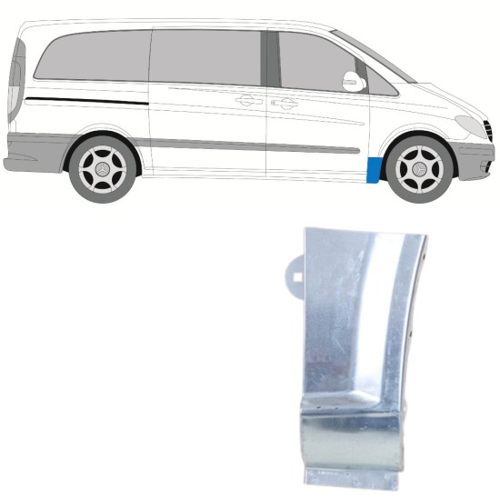 Reparatiepaneel voorspatbord voor Mercedes Vito W639 2003-2014 / Rechts 16809