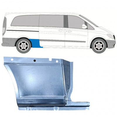 MERCEDES VITO 2003- GEMIDDELDE WIELBASIS ACHTERSPATBORD REPARATIEPANEEL / RECHTS