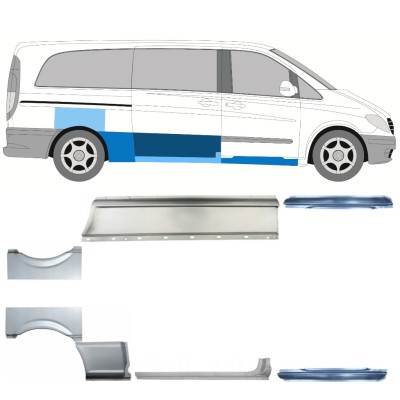 Reparatiepaneel set voor Mercedes Vito W639 2003-2014 / Links + Rechts / 14787