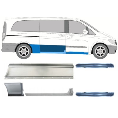 Reparatiepaneel set voor Mercedes Vito W639 2003-2014 / Links + Rechts / 14786
