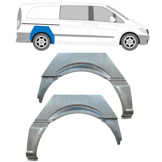 Reparatiepaneel achterspatbord voor Mercedes Vito W639 2003-2014 / Links / Rechts / Links + Rechts / Set 12917