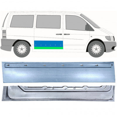 Binnen + buiten reparatiepaneel schuifdeur voor Mercedes Vito I W638 1996-2003 / Rechts / Set 12047