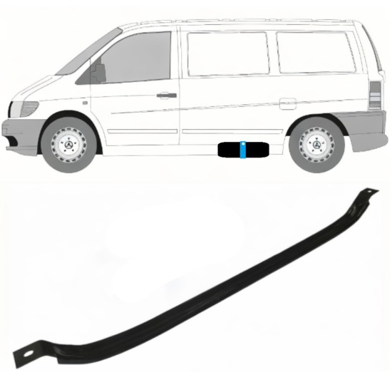 Brandstoftank klemmen voor Mercedes Vito I W638 1996-2003 9394