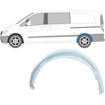 Binnen reparatiepaneel achterste spatbord voor Mercedes Vito 2003-2010 / Links 6805