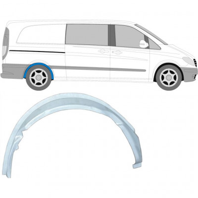 Binnen reparatiepaneel achterste spatbord voor Mercedes Vito 2003-2010 / Rechts 6804