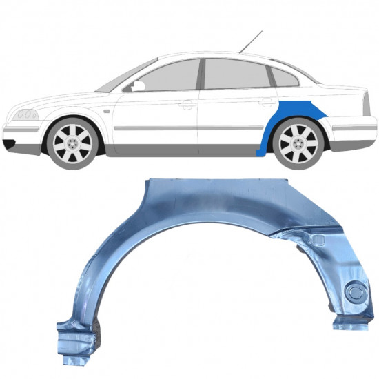 Reparatiepaneel achterspatbord voor VW Passat B5 1996-2005 / Links 7113