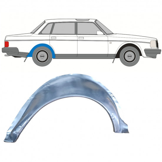 Intern achterspatbord reparatiepaneel for Volvo 240 1975-1993 / Rechts 12777