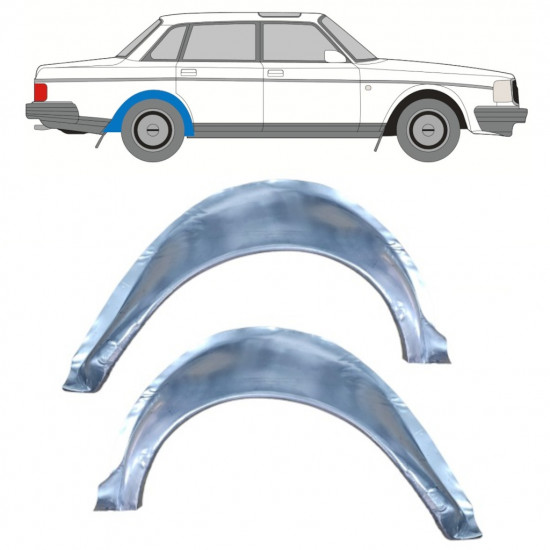 Intern achterspatbord reparatiepaneel for Volvo 240 1975-1993 / Links / Rechts / Links / Rechts 12782