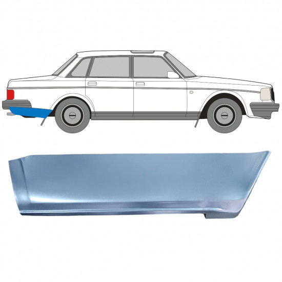 Achterspatbord reparatiepaneel for Volvo 240 1975-1978 / Rechts 12783