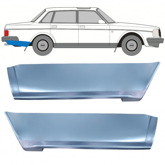 Achterspatbord reparatiepaneel for Volvo 240 1975-1978 / Links / Rechts / Links / Rechts 12785