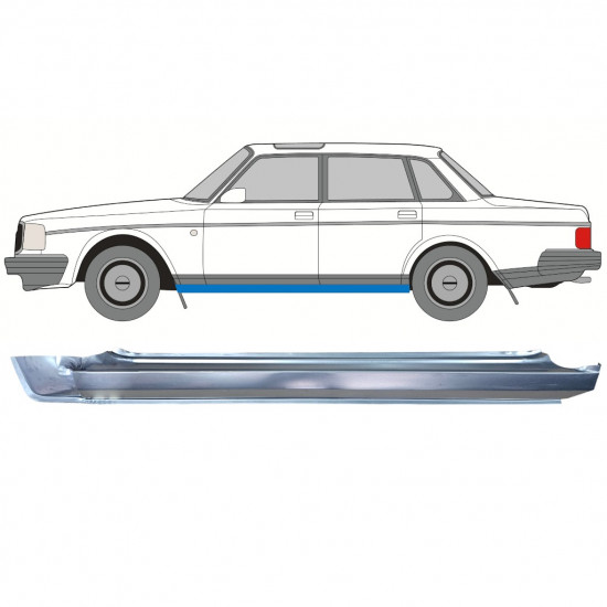 Vol dorpel reparatiepaneel for Volvo 240 1975-1993 / Links 12771