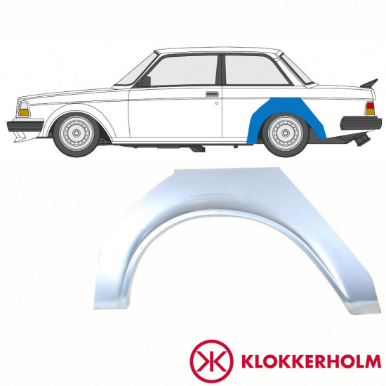 Reparatiepaneel achterspatbord voor Volvo 240 1974-1993 / Links 10764