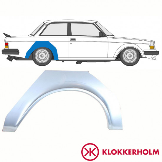 Reparatiepaneel achterspatbord voor Volvo 240 1974-1993 / Rechts 10763