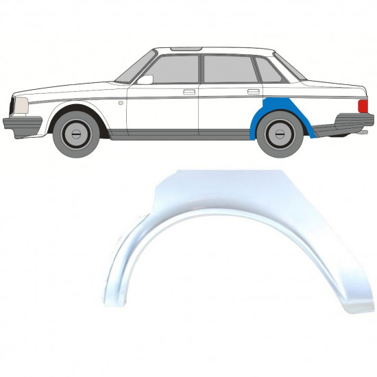 VOLVO 240 1979-1993 WIELKAST REPARATIE PANEEL / LINKS