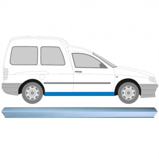 VW CADDY S INCA 1995-2004 DORPEL REPARATIEPANEEL / RECHTS = LINKS