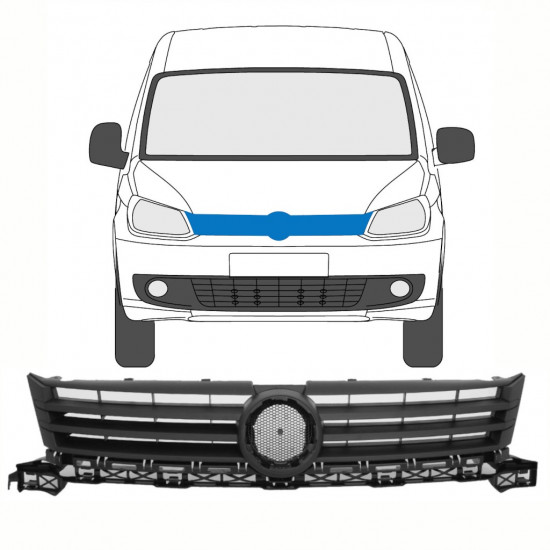 Grill voor Volkswagen Caddy 2010-2015 8414