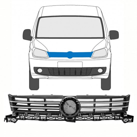 VOLKSWAGEN CADDY 2010-2015 GRILLE CHROME