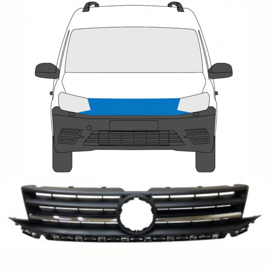 Grill voor Volkswagen Caddy 2015-2020 8416