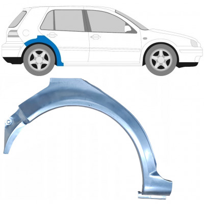 VW GOLF 4 1997- 5 DEUR WIELKAST REPARATIE PANEEL / RECHTS